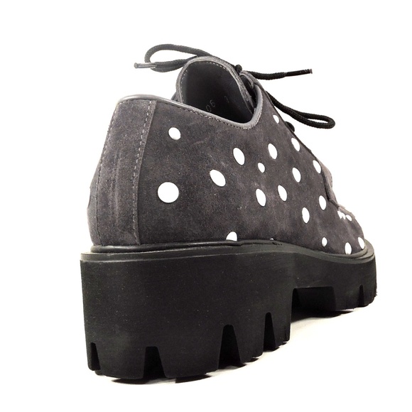 CESARE GASPARI 🇮🇹 WOMEN'S GREY SUEDE COMFORT FASHION LOAFERS - Picture 5 of 8